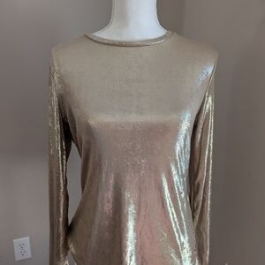 Tommy Hilfiger Gold Long Sleeve Blouse